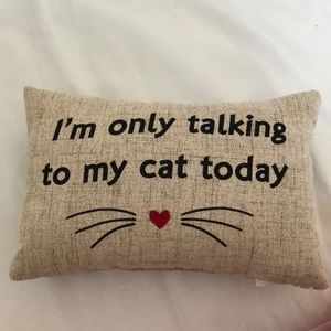 I am only talking to my cat today pillow
